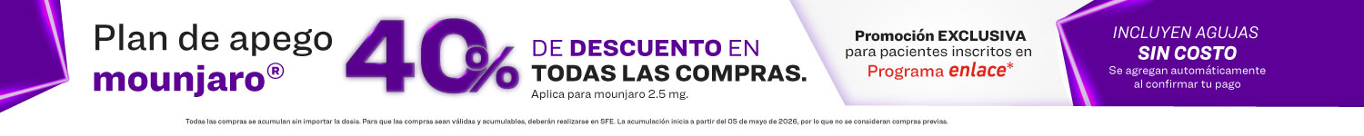 Descuento por plan de apego 40% de descuento