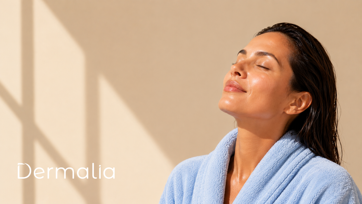 Beneficios de una limpieza facial adecuada para mantener una piel equilibrada Mujer con la piel limpia y luminosa después de la limpieza facial, mostrando una apariencia fresca y saludable.