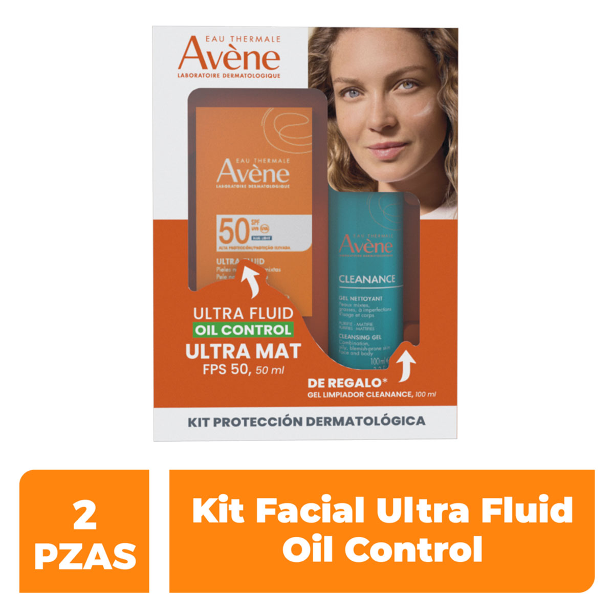 Av Kit Solares Avene Ultra Fluid Ultra Mat Oil Control 50Ml + Clenance Gel Limpiador 100Ml