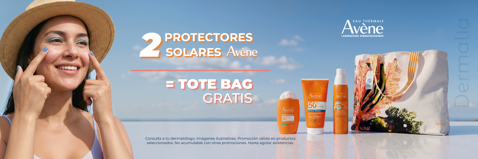 Principal | Avene Tote bag Solares Dermanlia Banner Home Esc