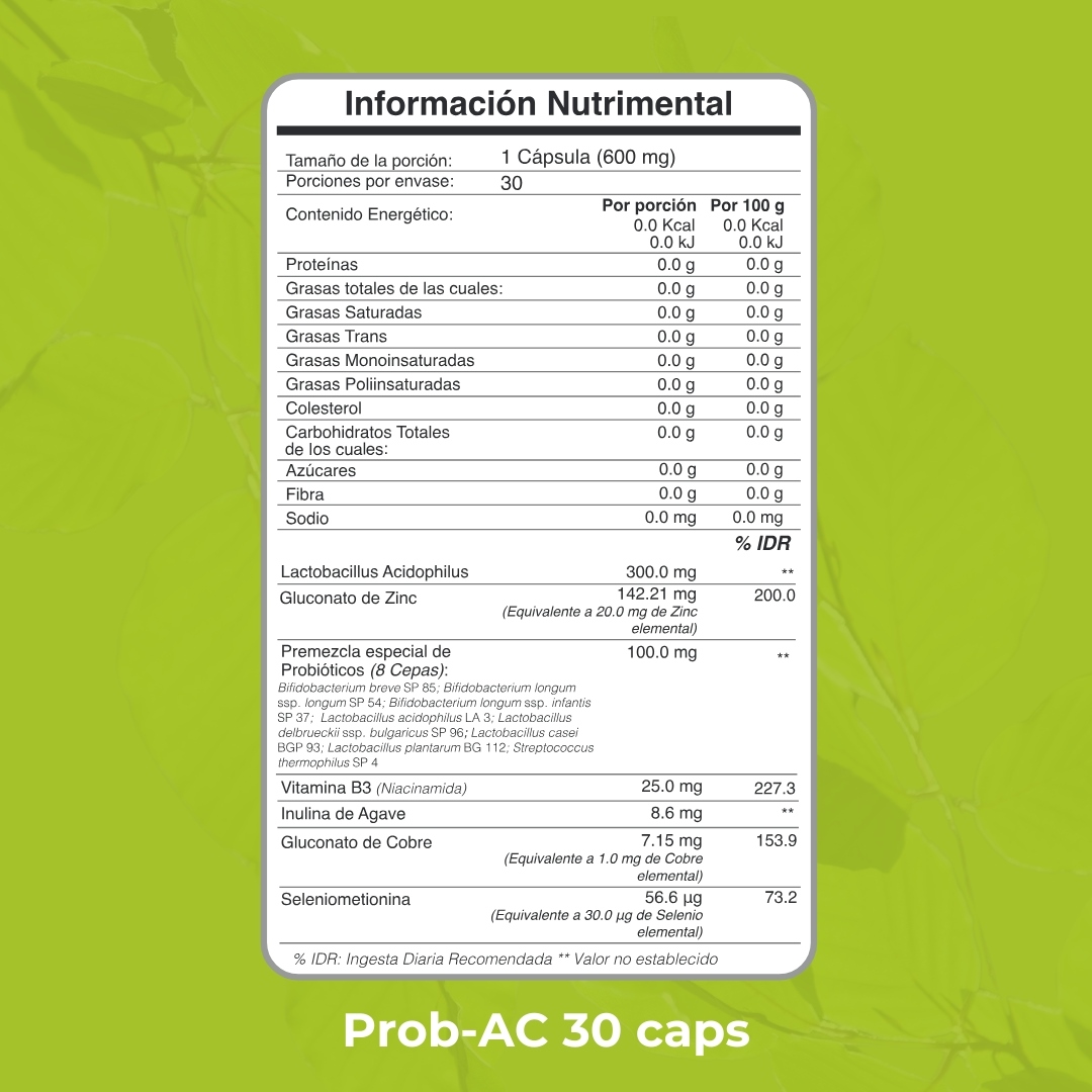 Biocore Prob-Ac 30 Caps 600 Mg C/U