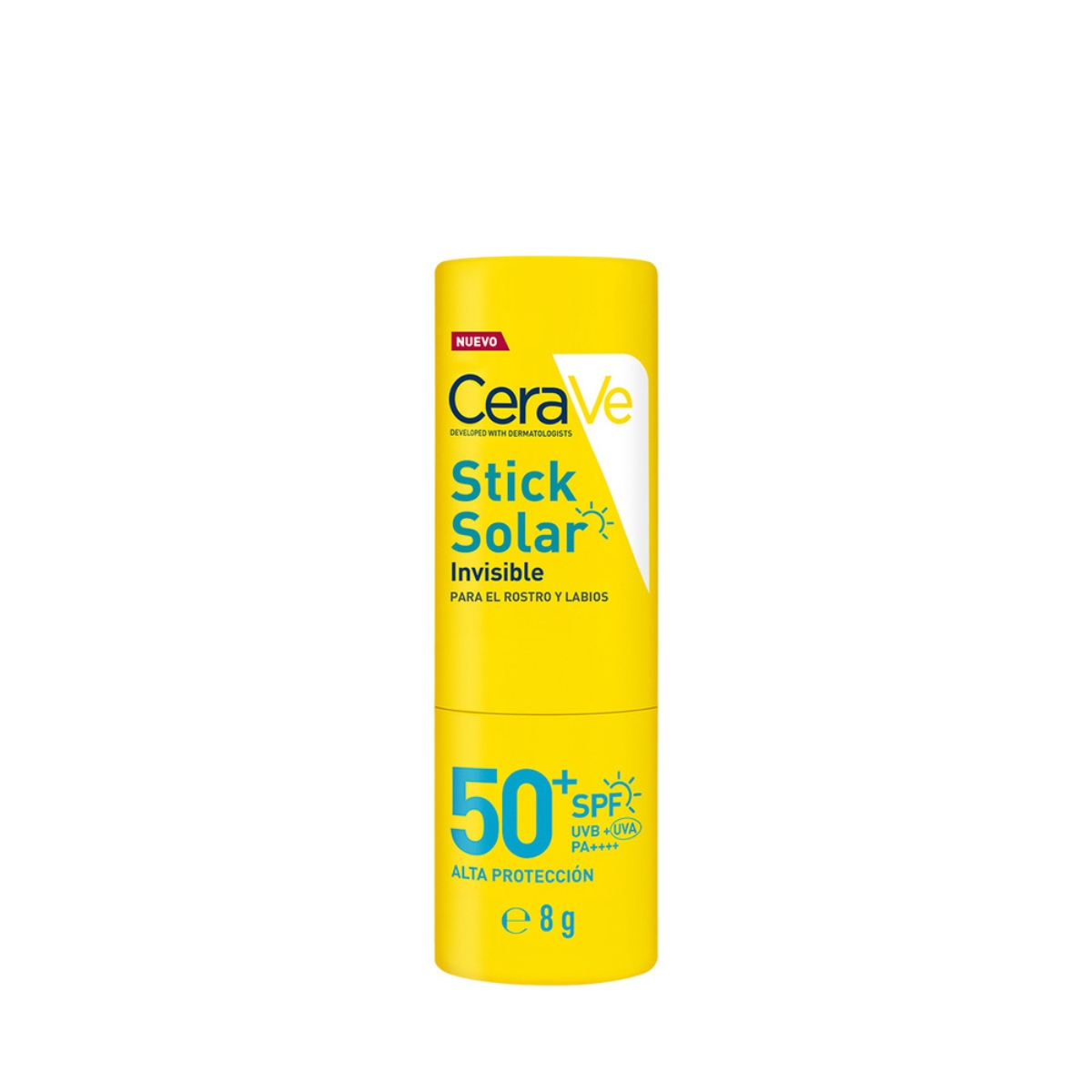 producto-Cerave Stick Solar Invisible 50Fps Alta Protección Solar Para Rostro Y Labios 8G