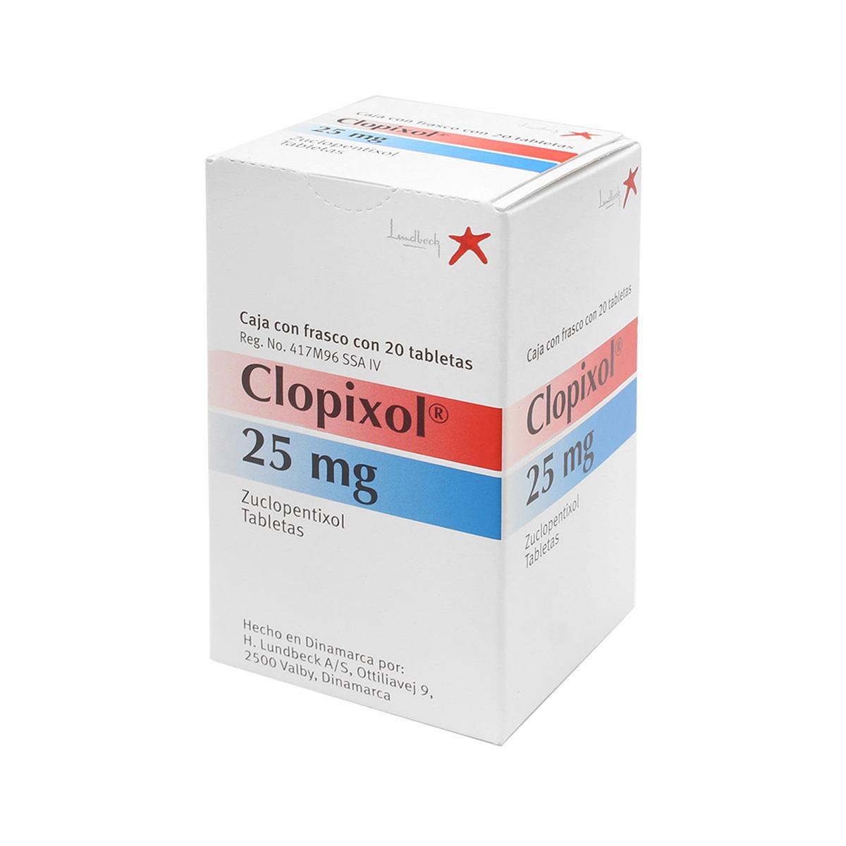 Clopixol 25 Mg Frasco 20 Tabletas