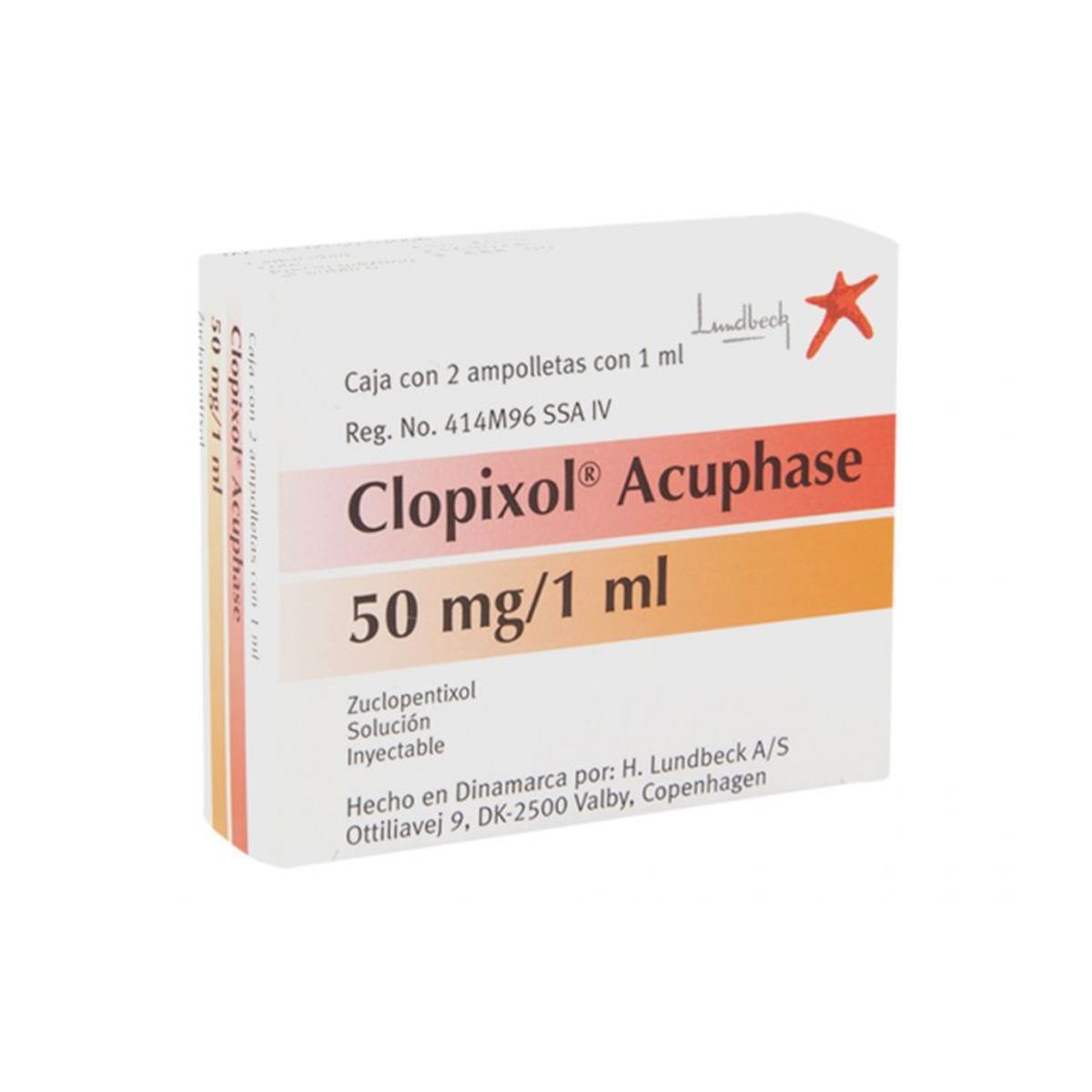 Clopixol Acuphase 50 Mg 2 Ampolletas