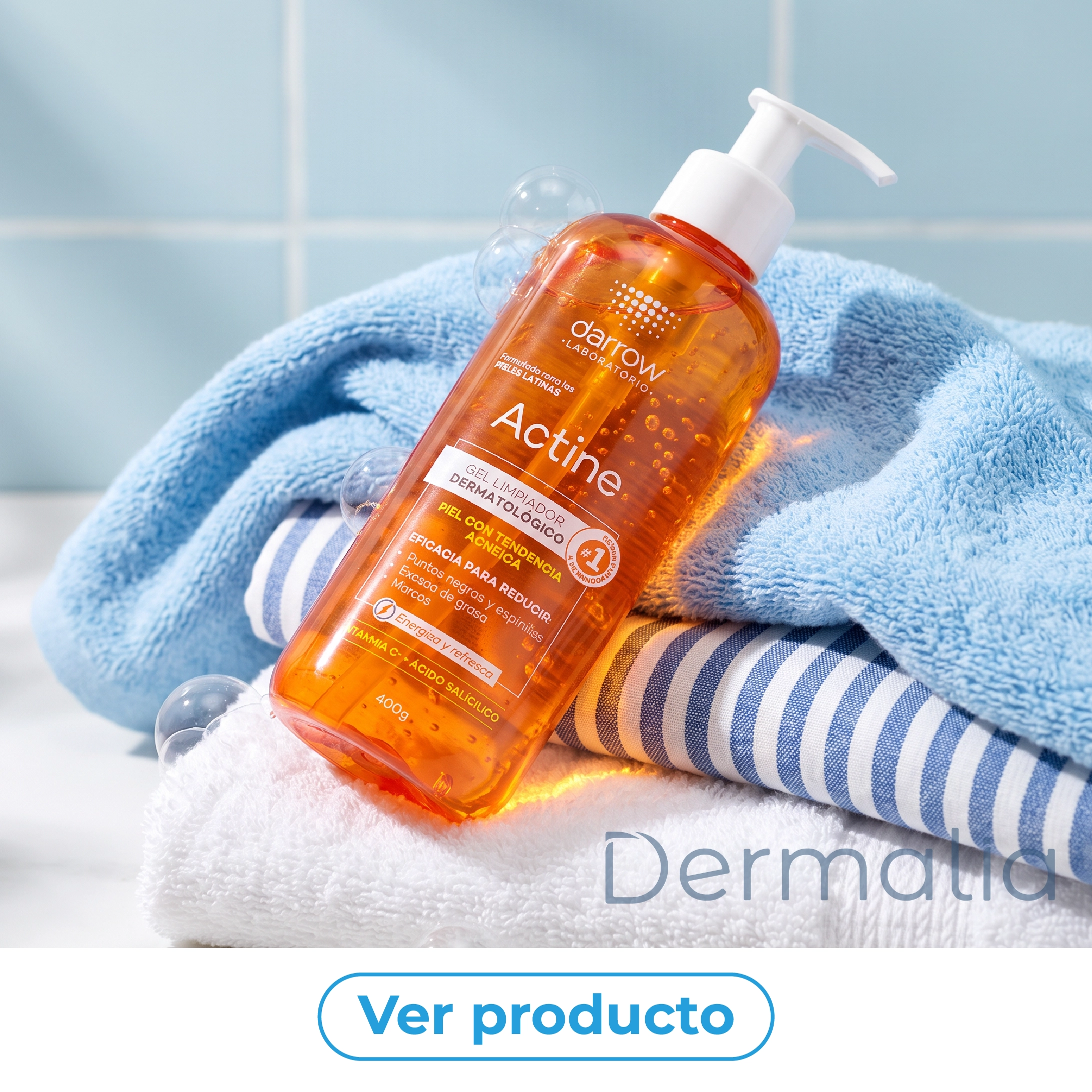 Darrow Actine Gel Limpiador Dermatológico para piel grasa, mixta y con tendencia al acné.