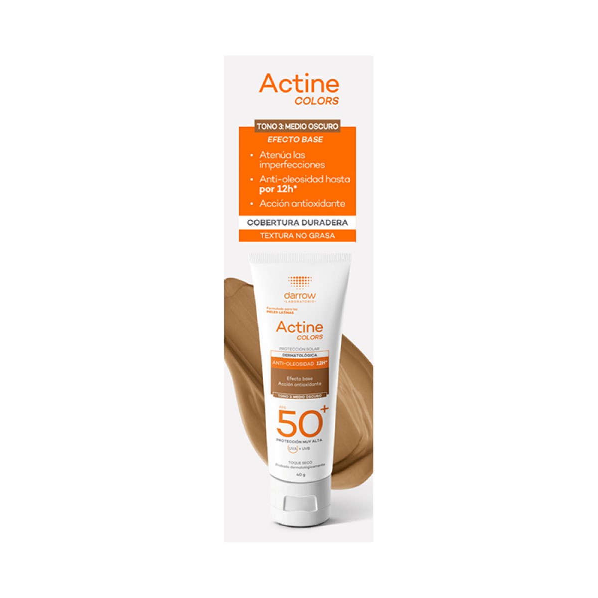 Darrow Actine Colors Fps 50+ Tono 3: Medio Oscuro 40G