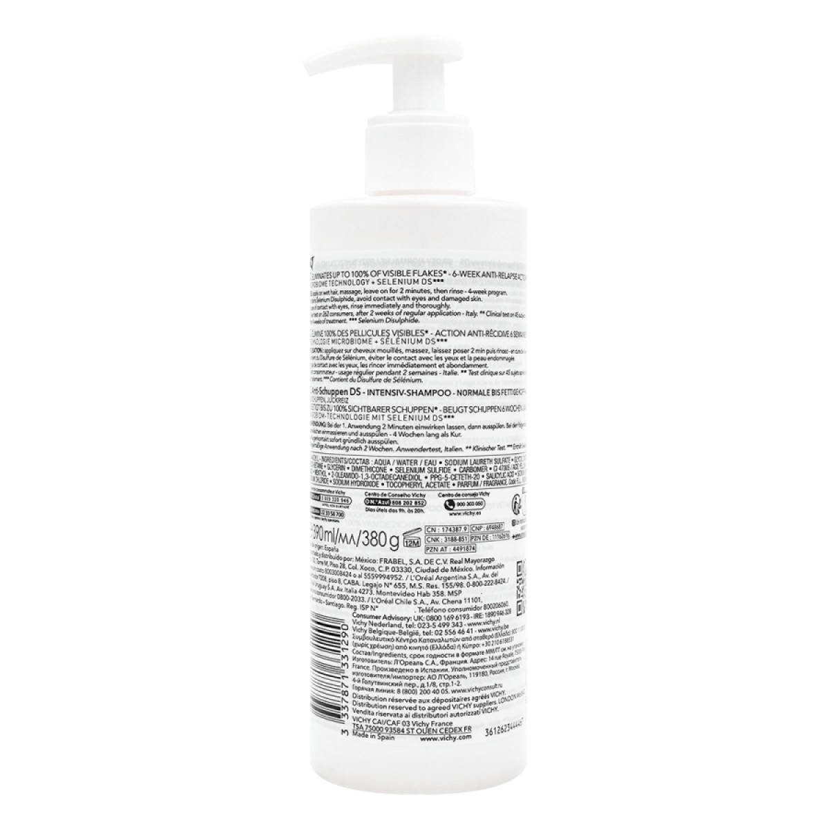 Dercos Shampoo Anticaspa Para Cabello Normal A Graso 390Ml | Dermalia ...