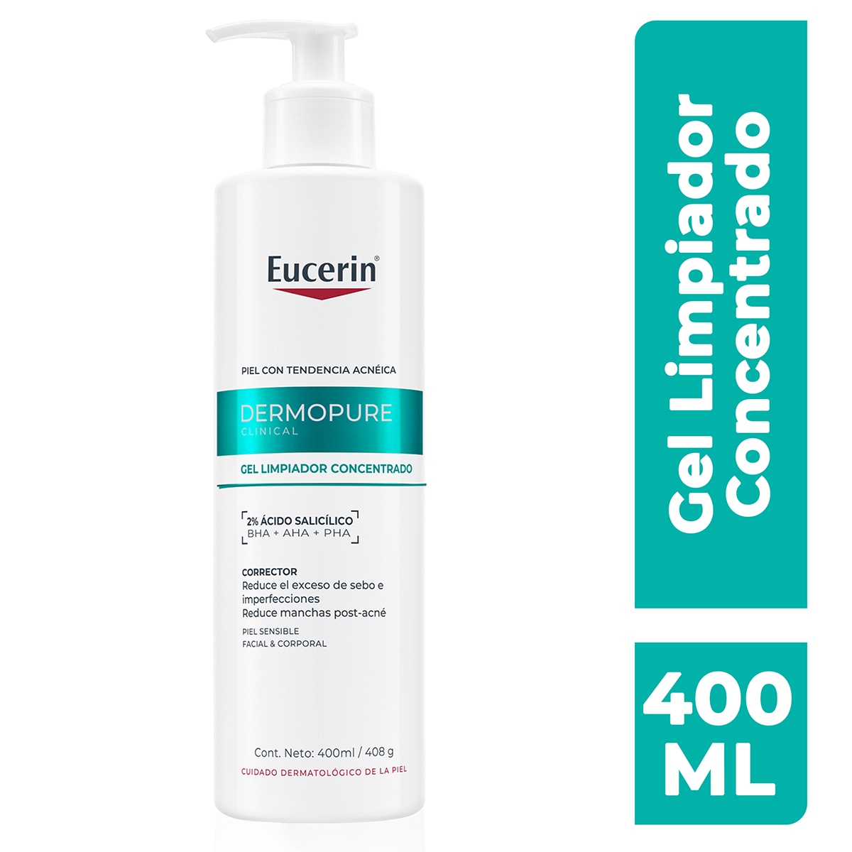 producto-Eucerin Dermopure Gel Limpiador Concentrado 400Ml  