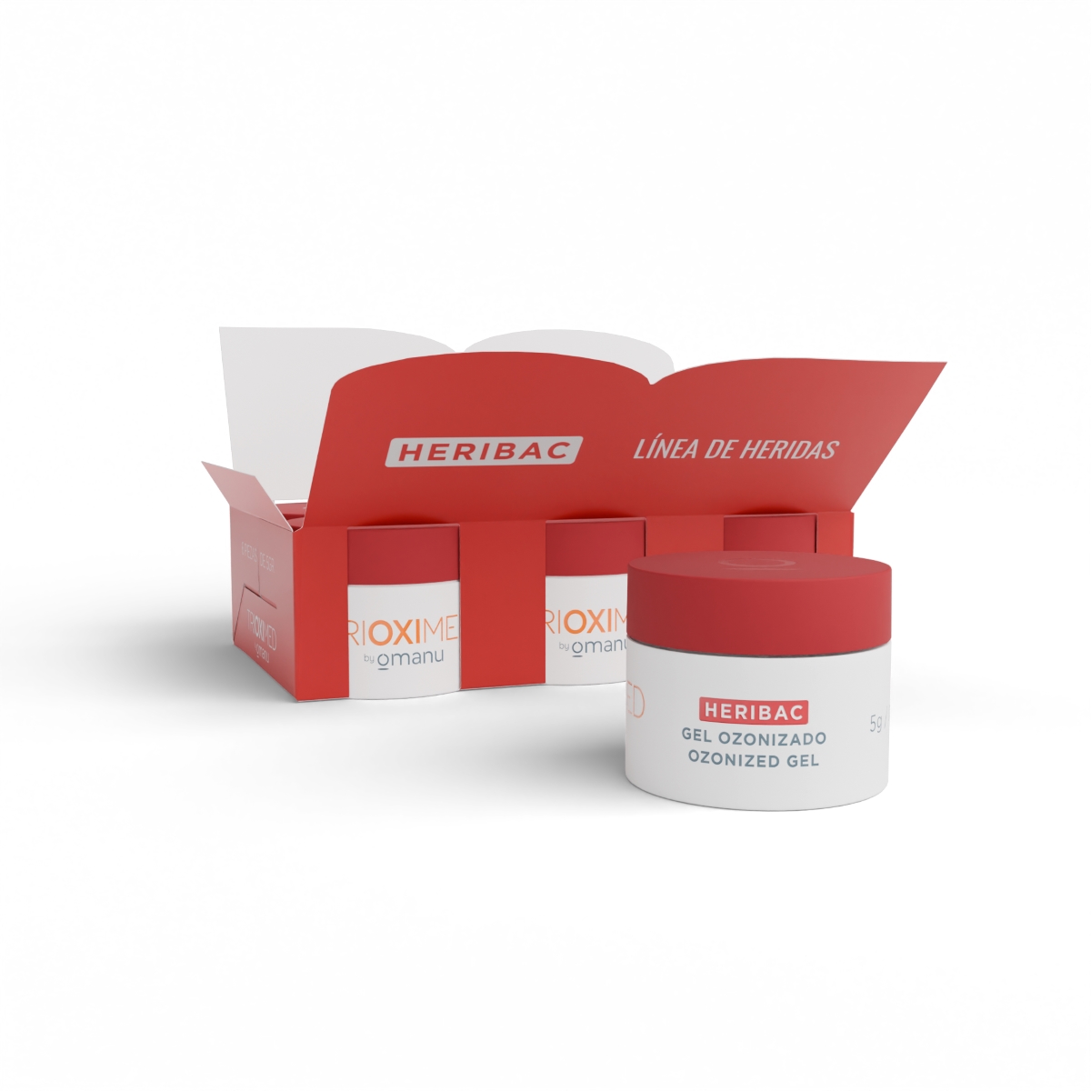 Heribac Paquete 6 Piezas Gel Ozonizado 5 G -Trioximed By Omau 
