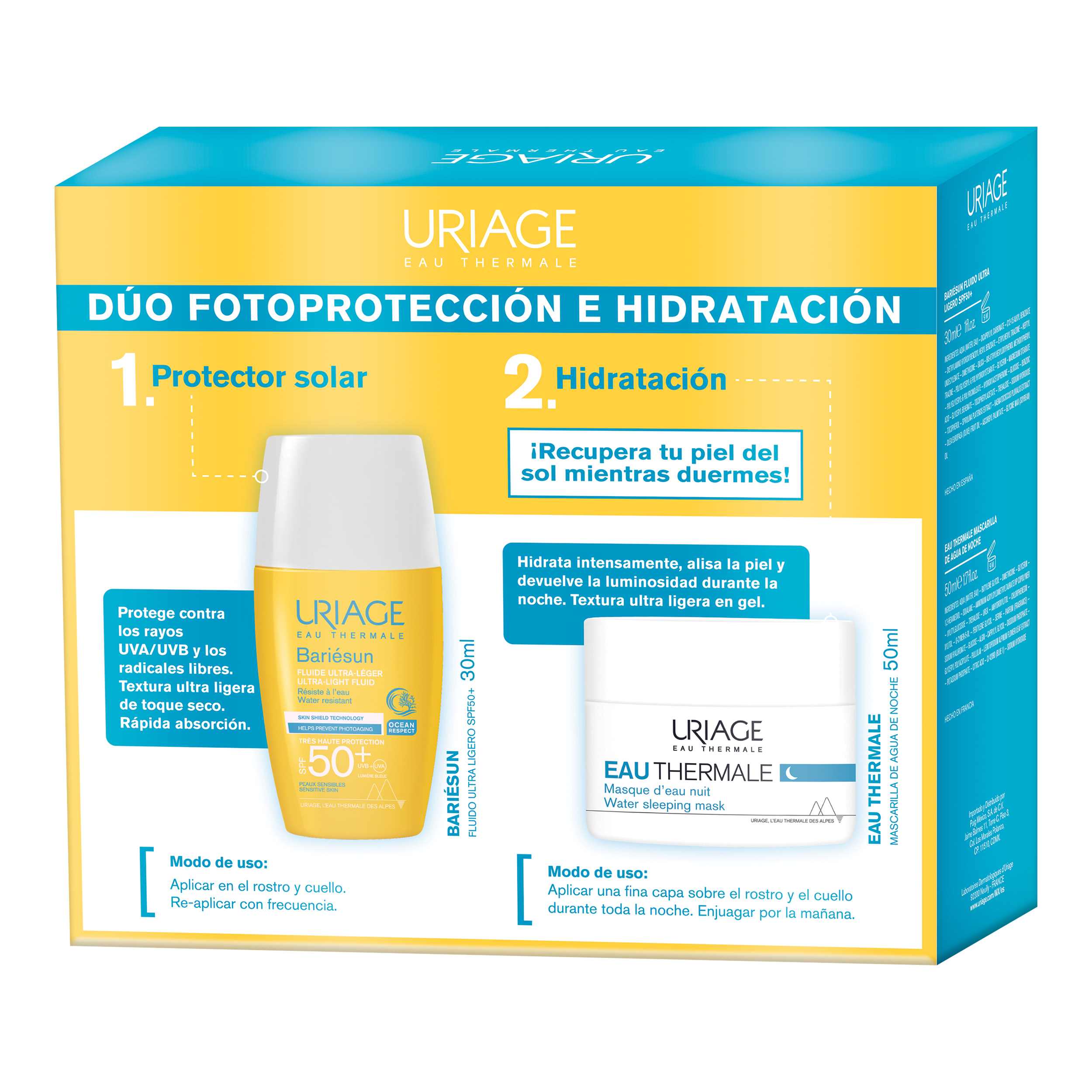 Kit Bariesun Ultrafluido Spf50+ 30Ml + Eau Thermal Mascarilla 50Ml