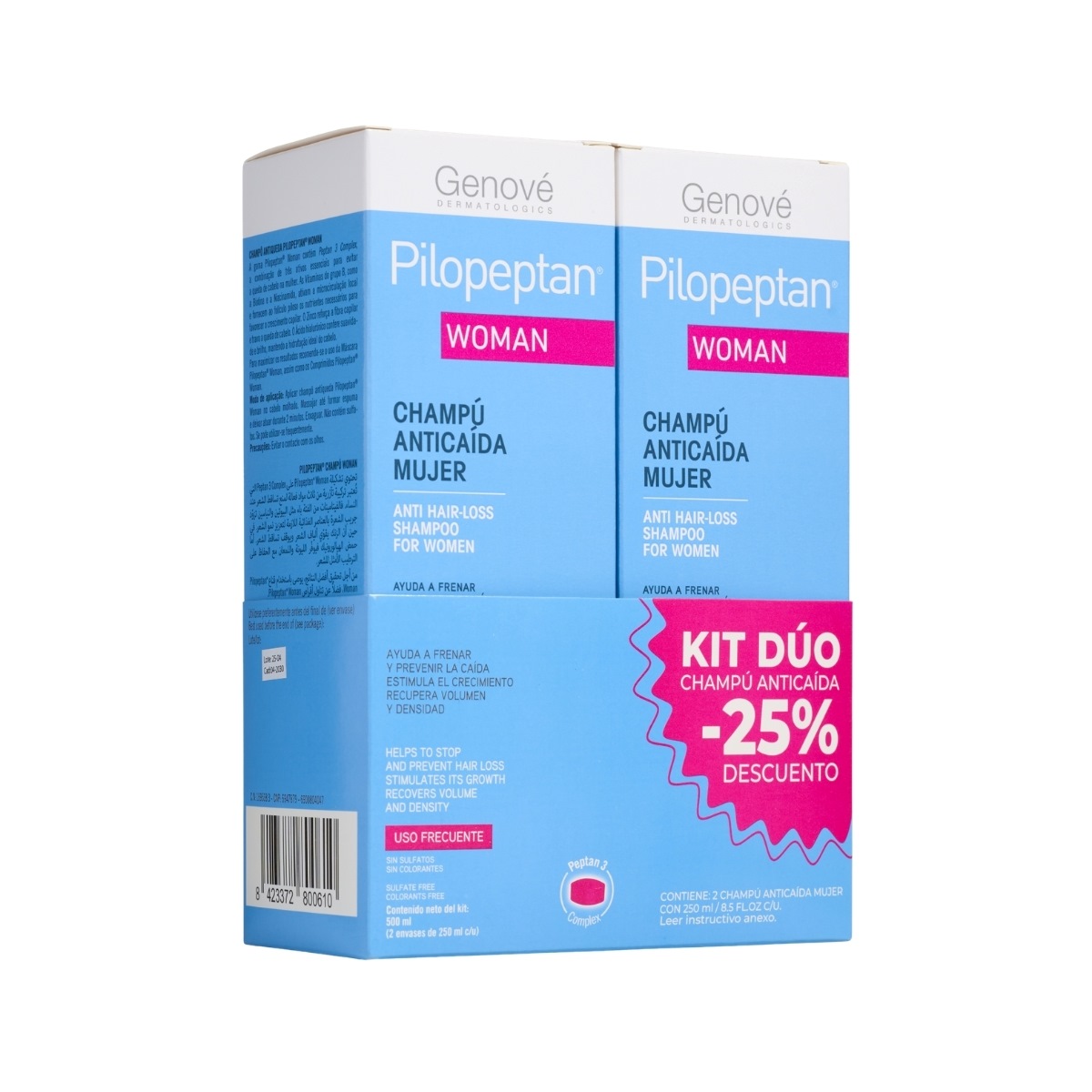 producto-Kit Duo Pilopeptan Woman Shampoo Anticaída De 250 Ml X 2