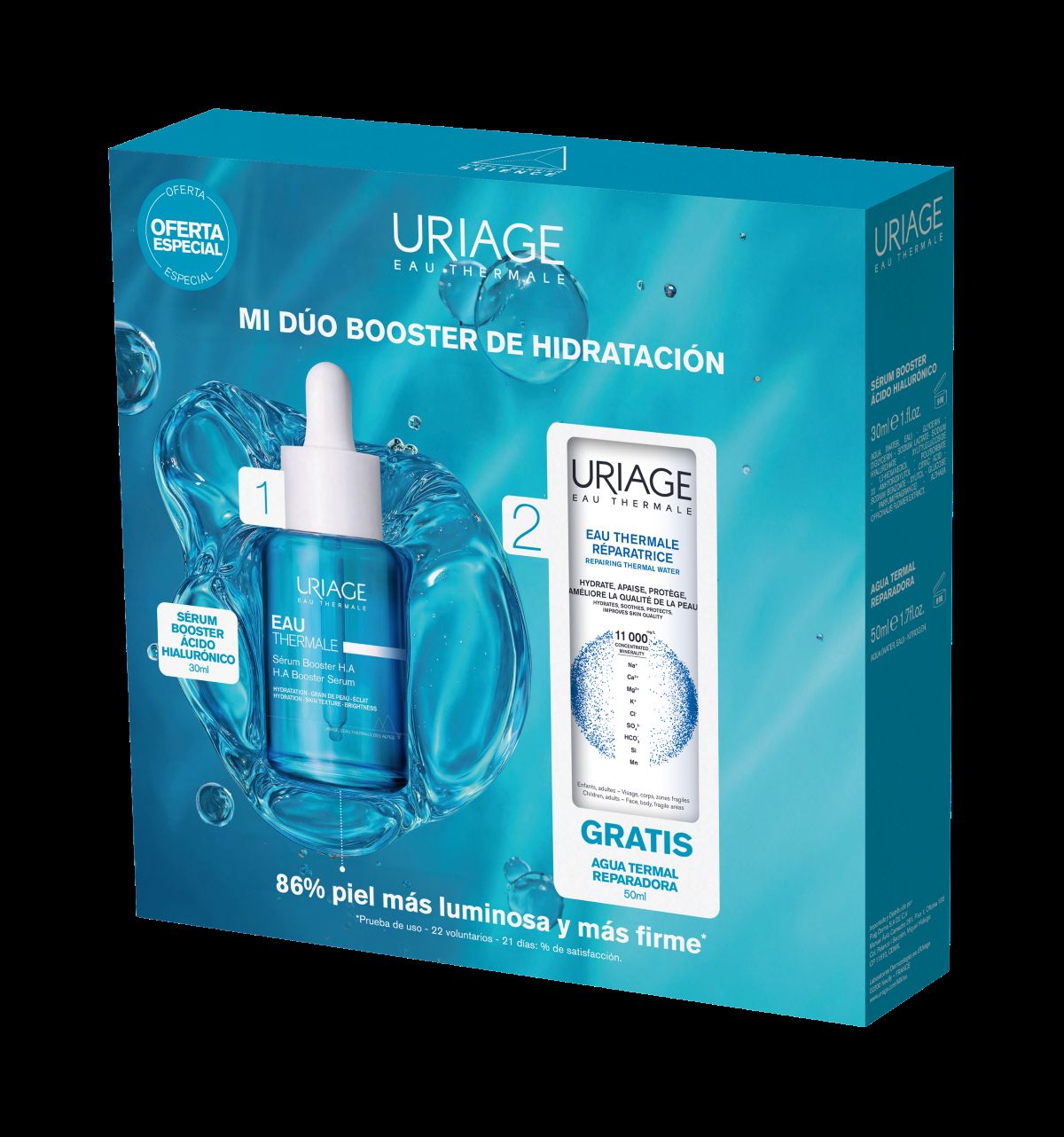 producto-Kit Serum Booster Con Acido Hialuronico 30Ml + Agua Termal 50Ml
