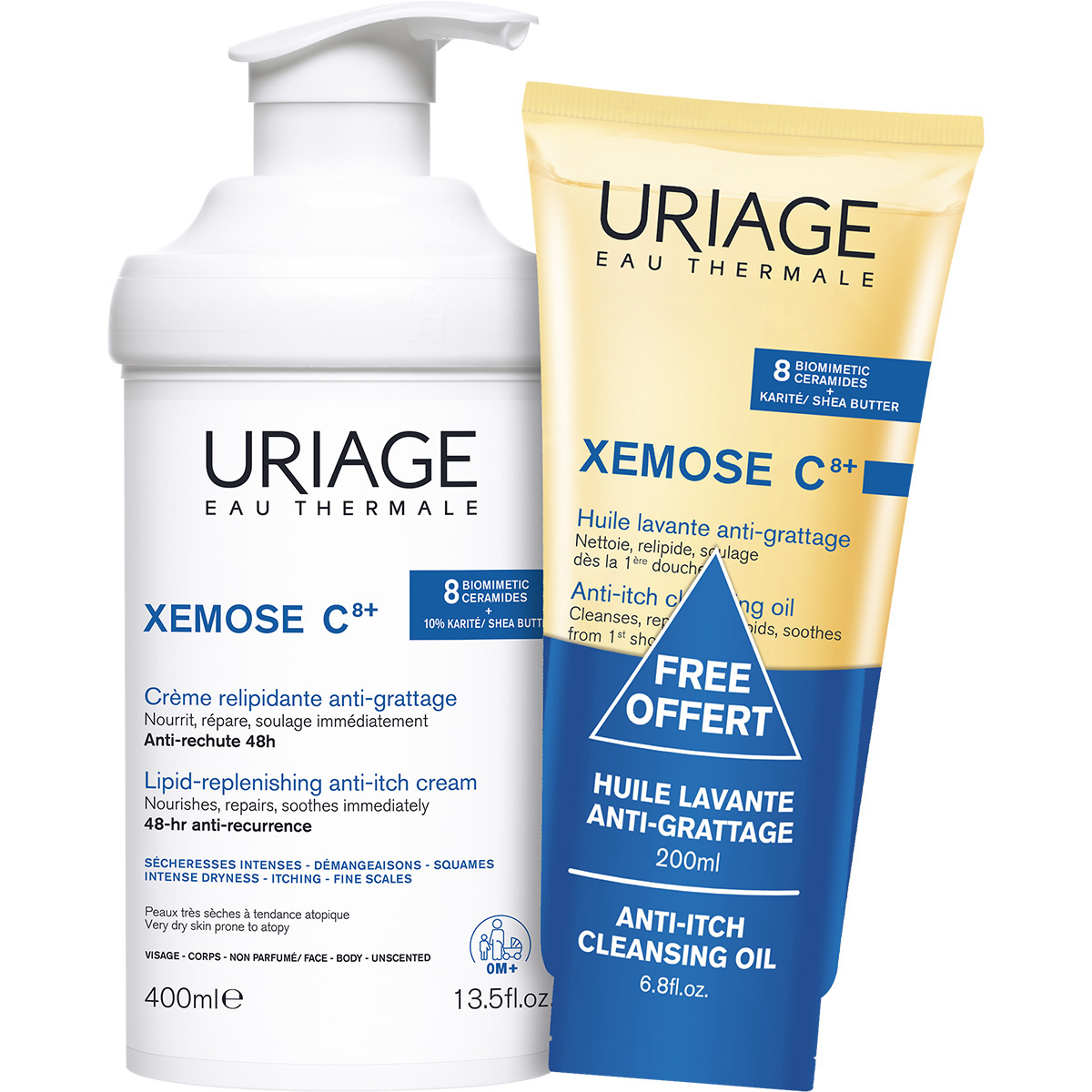 producto-Kit Xemose C8+ Crema 400Ml + Aceite 200Ml