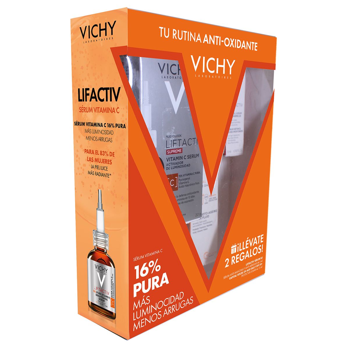 Liftactiv Vitamina C 20G + Uv Age Protector Solar 15Ml + Retinol 5Ml