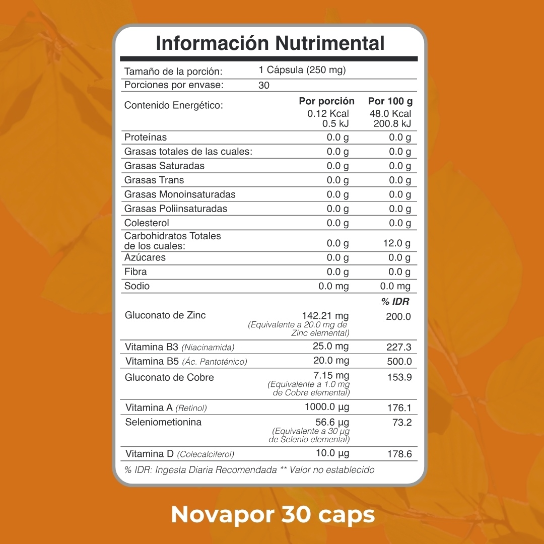 Luminaskn Novapor 30 Caps 250 Mg C/U