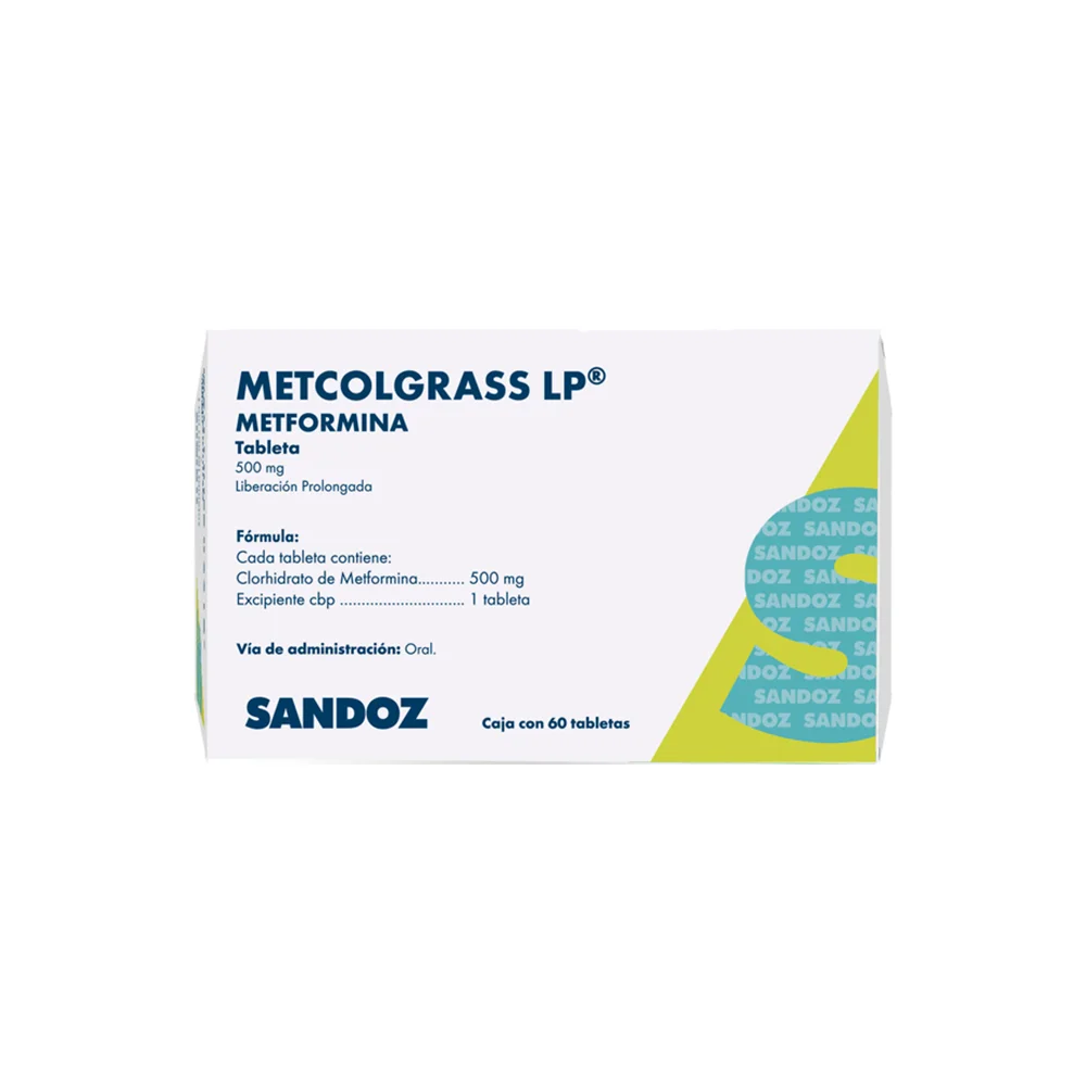 Metcolgrass Lp 500 Mg 60 Tabletas