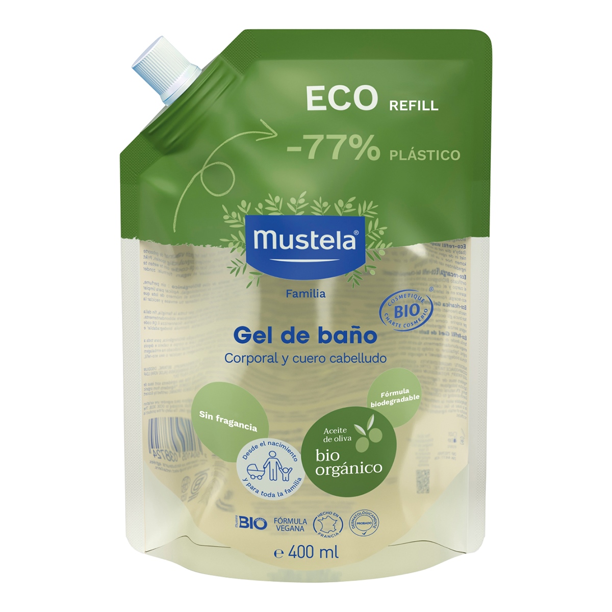 Mus-Or Gel De Baño Refil 400Ml