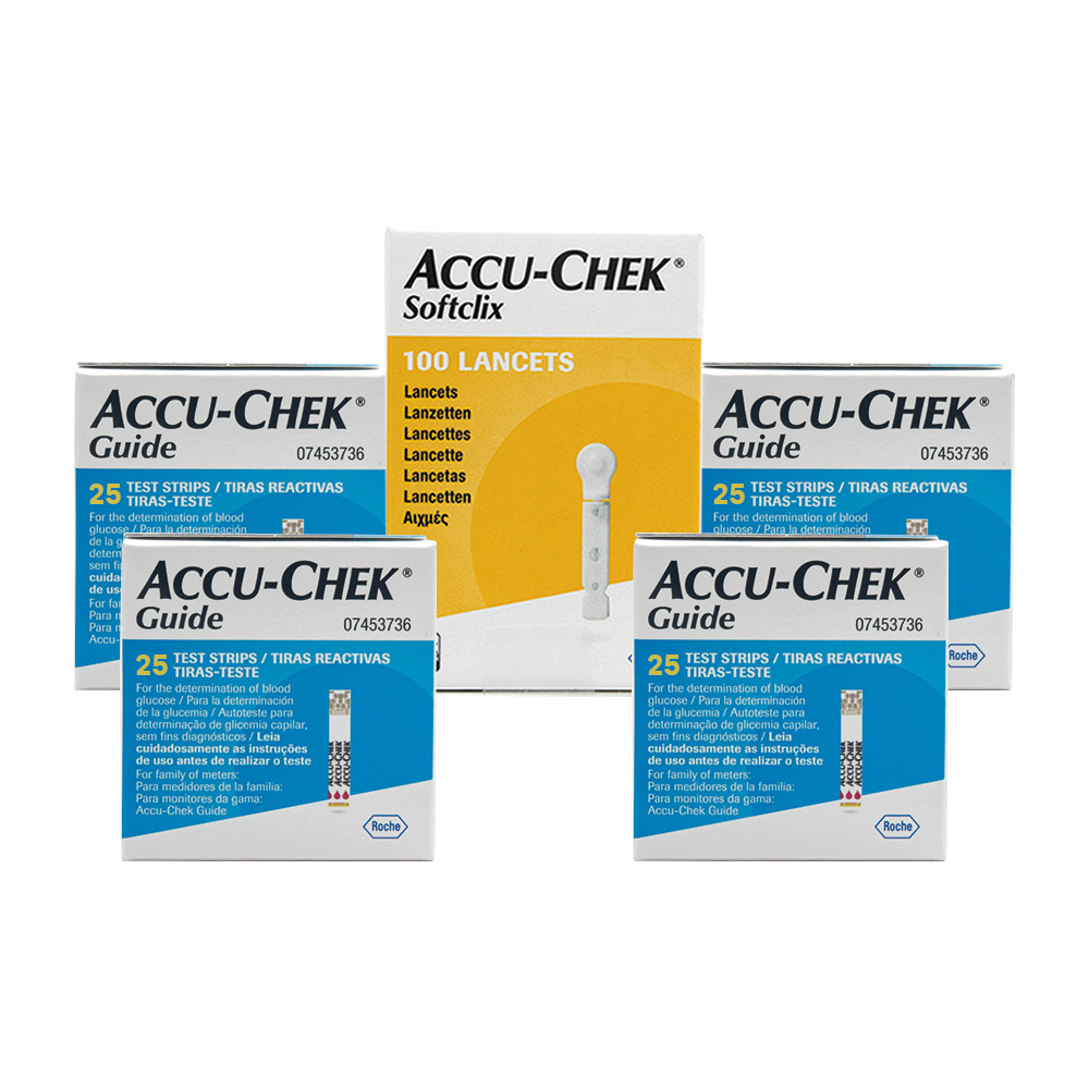 Pack Accu-Chek® Guide: 100 Tiras + 100 Lancetas 