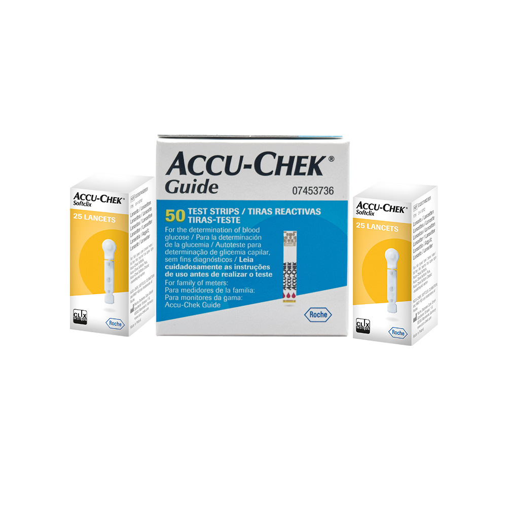 Pack Accu-Chek® Guide: 50 Tiras + 50 Lancetas