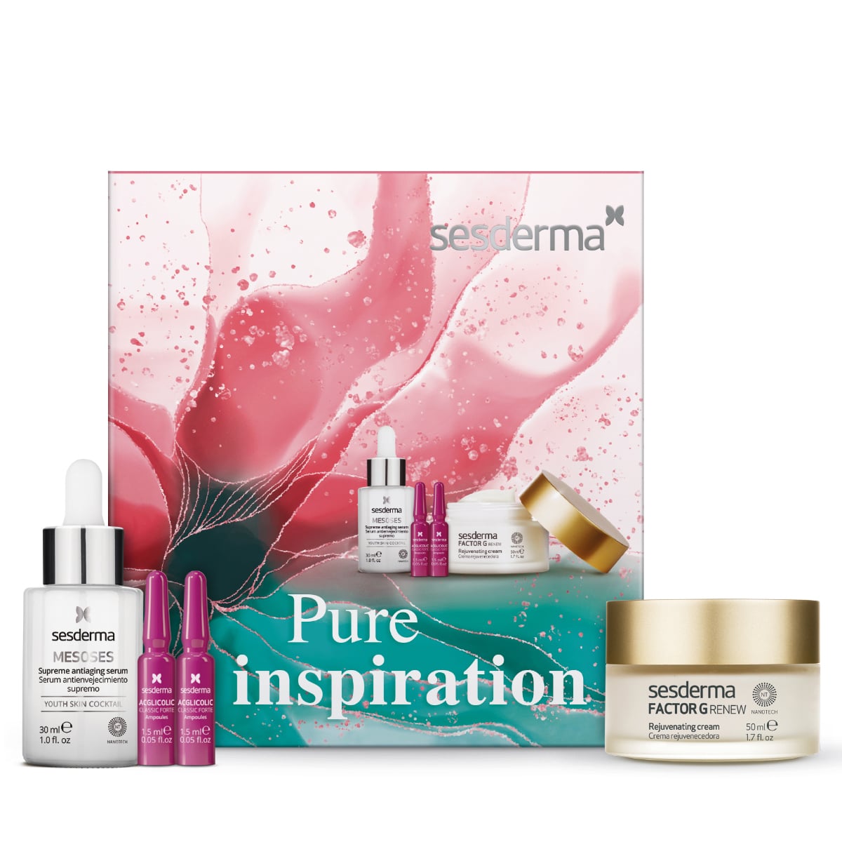 Pack Mesoses Serum + Factor G Crema+ Acglicolic Ampolletas
