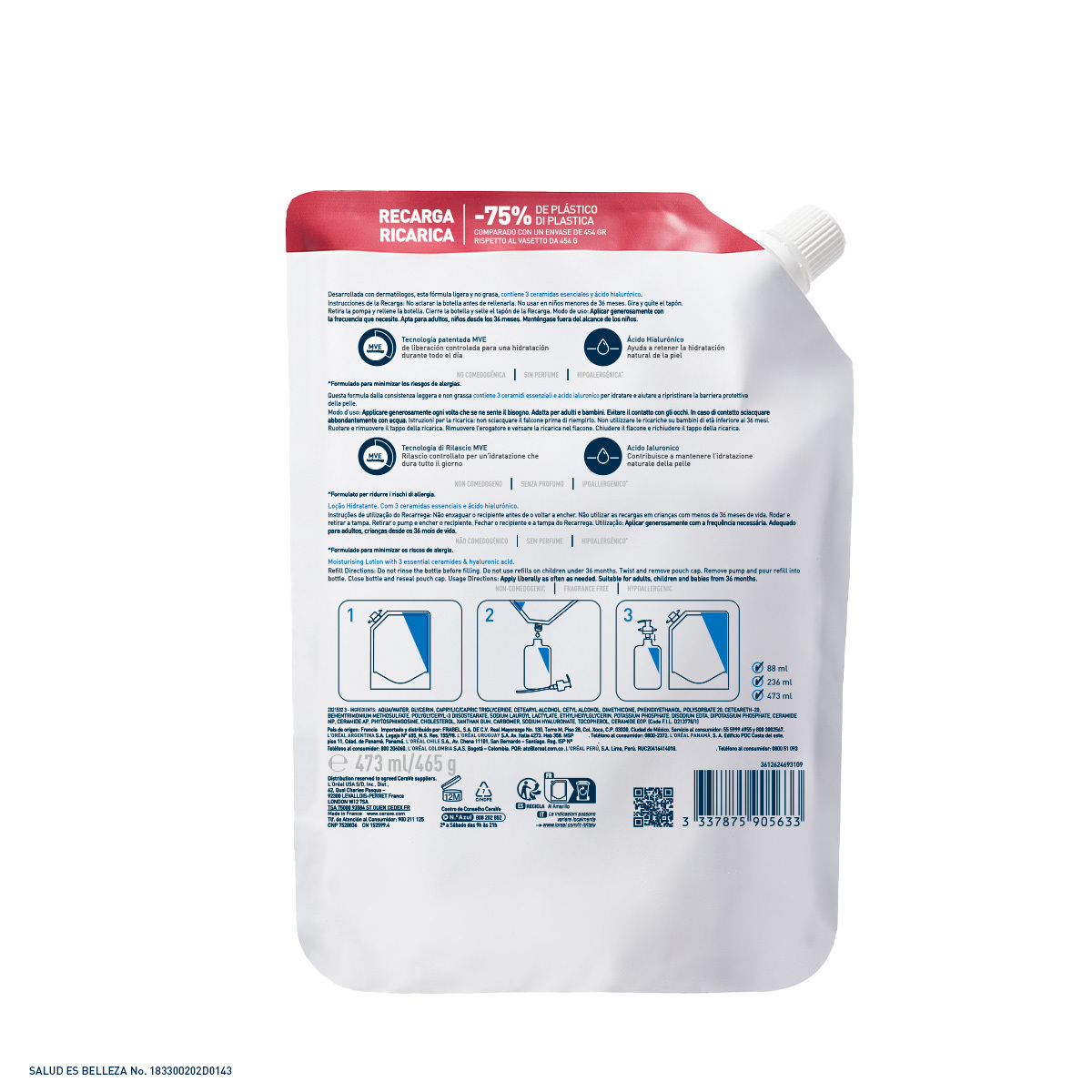 Refill Loción Hidratante 16Oz 