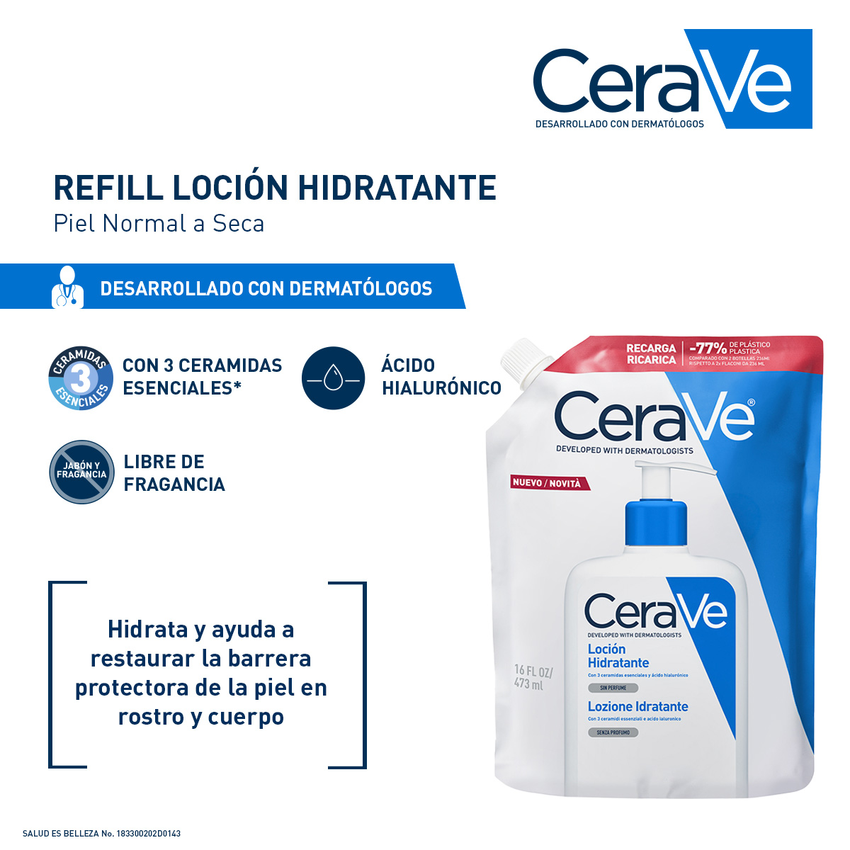 Refill Loción Hidratante 16Oz 