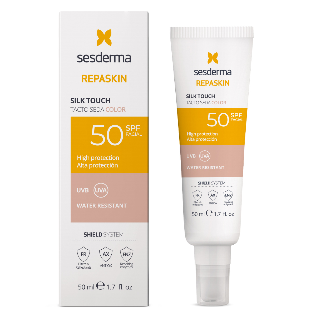 Repaskin Tacto Seda Con Color Spf 50 50 Ml