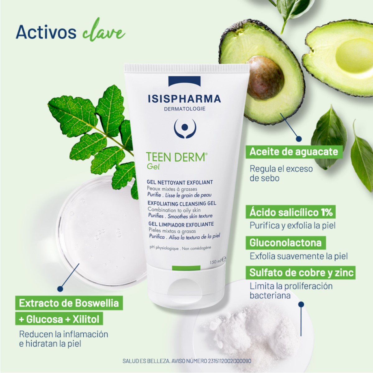 ISISPHARMA TEENDERM EXFOL   | 150 MLS