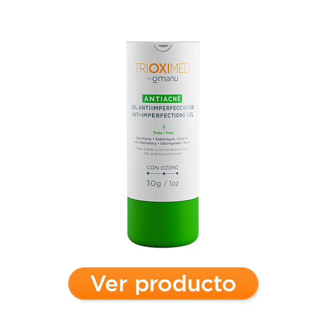 Gel antiacné Trioximed para piel grasa y con tendencia acneica, formulado para ayudar a controlar las imperfecciones.