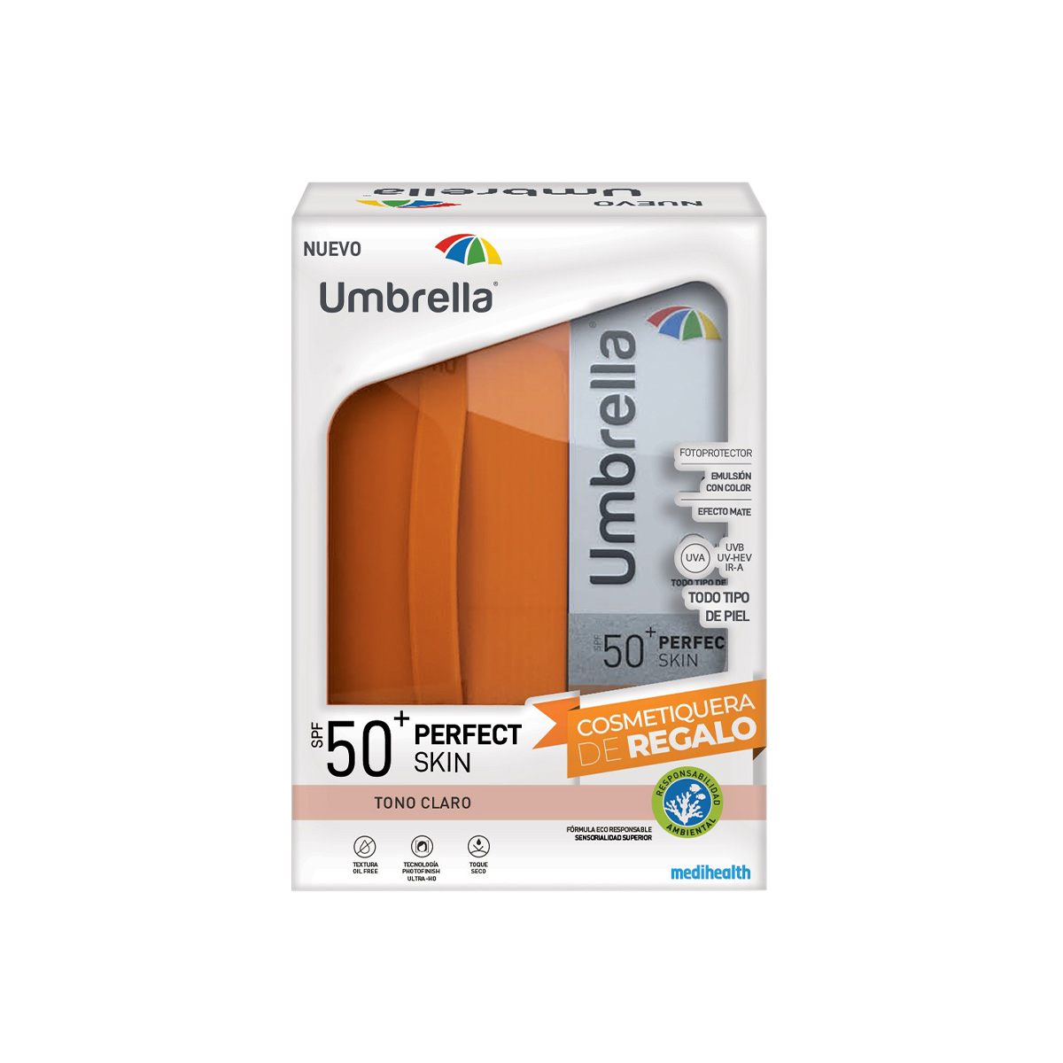 Pack Umbrella Perfect Skin Tono Claro + Cosmetiquera
