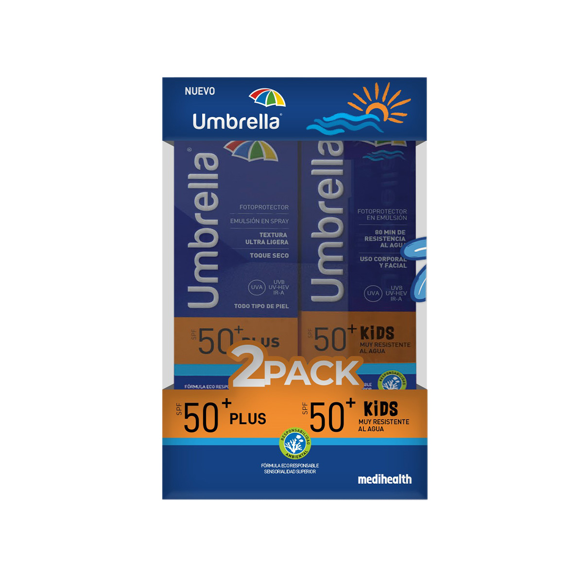 Umbrella Pack Promocional Umbrella Plus 120 Gr + Umbrella Kids 120 Gr.