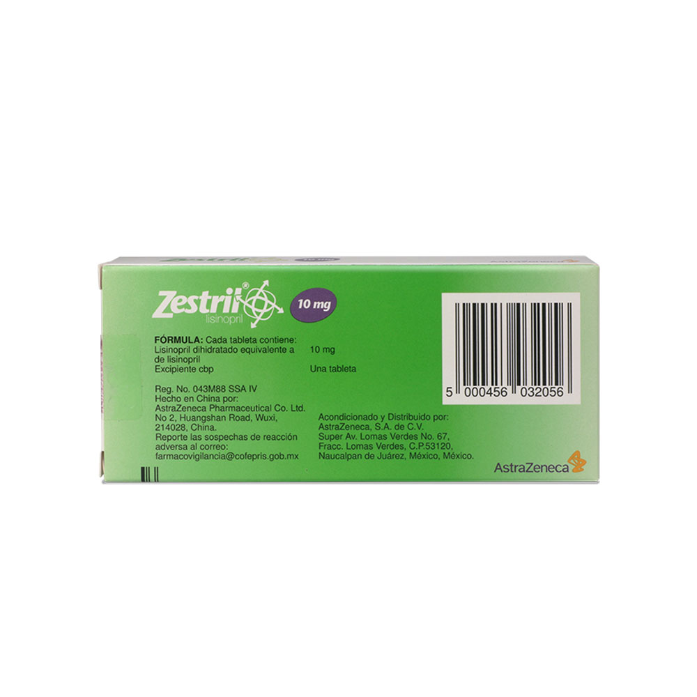 Zestril 10 Mg 14 Tabletas