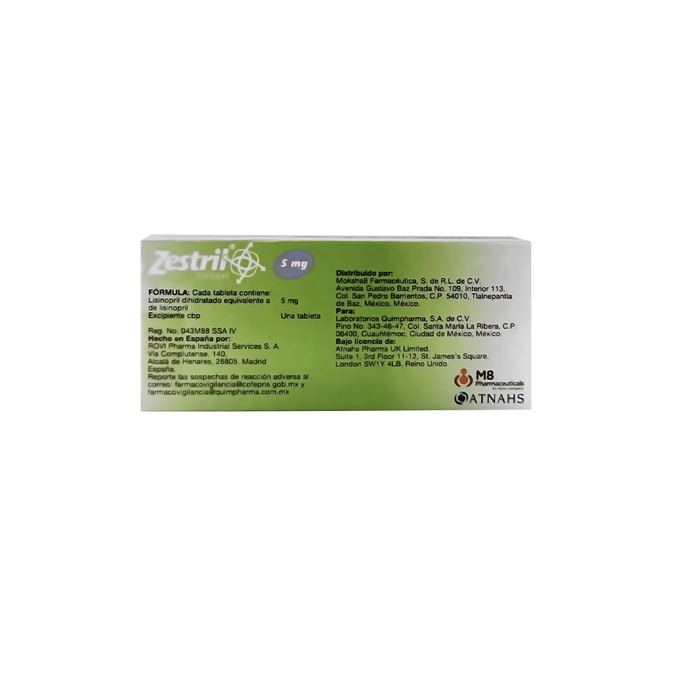 Zestril 5 Mg 28 Tabletas