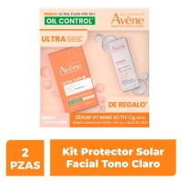 Avene Kit Ultra Fluid Tono Claro 50 Ml + Vitamin Activ C 10Ml