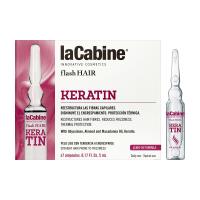 Caja De Ampolletas Capilares Flash Hair Keratin Lacabine 7 X 5Ml 