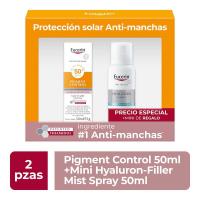 Pack Eucerin Sun Fluid Pigment Control Fps50+ 50Ml + Mini H. Filler Mist 50Ml De Regalo