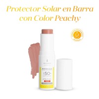 Protector Solar En Barra Con Color Peachy Fps 50+ Uva/Uvb, Pa++++